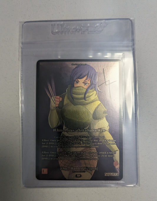 Promo Card: Gold Holo White, Lotus Dokubutsu Ken Tasuo Rare